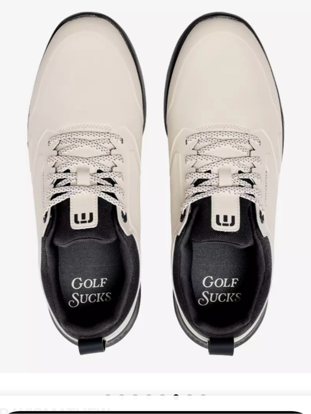 Travis Mathew White and Gray Low-Profile Athletic Sneakers - Picture 9 of 9